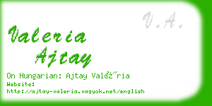 valeria ajtay business card